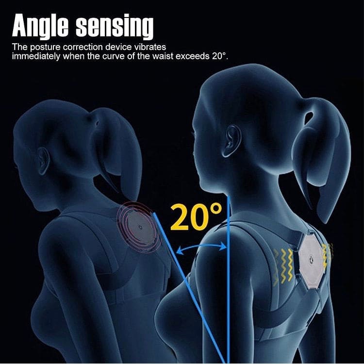 Vibration Reminder Back Posture Corrector, Upper Back Brace Correction Trainer, Back Pain Support Device Vibration Reminder Back Posture Corrector, Upper Back Brace Correction Trainer, Back Pain Support Device